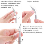 Anezus Craft Knife Precision Cutter and Self Healing Cutting Craft Mat Hobby - Image 4