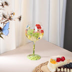 NymphFable Flower Wine Glass 100% Hand Painted Gin Balloon Wine Glass 20oz - Image 5