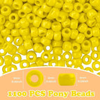 QPIXVB 1100pcs Pony Beads, Friendship Bracelet Beads Kit, Bead - Image 2