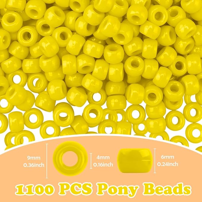 QPIXVB 1100pcs Pony Beads, Friendship Bracelet Beads Kit, Bead - Image 2