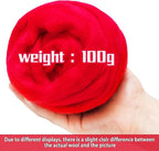 3.53oz Wool Roving, Wool Felting Supplies, Pure Wools, Chunky Yarn, Spinning - Image 2