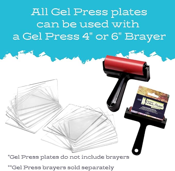 Gel Press Monoprinting Print Plates – 6” x 6” Gel Plate Class Pack Value Pack - Image 6
