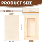 FSWCCK 10 Pack 3 x 5 inch Wood Panel Boards, Unfinished Wood Canvas Panels - Image 2