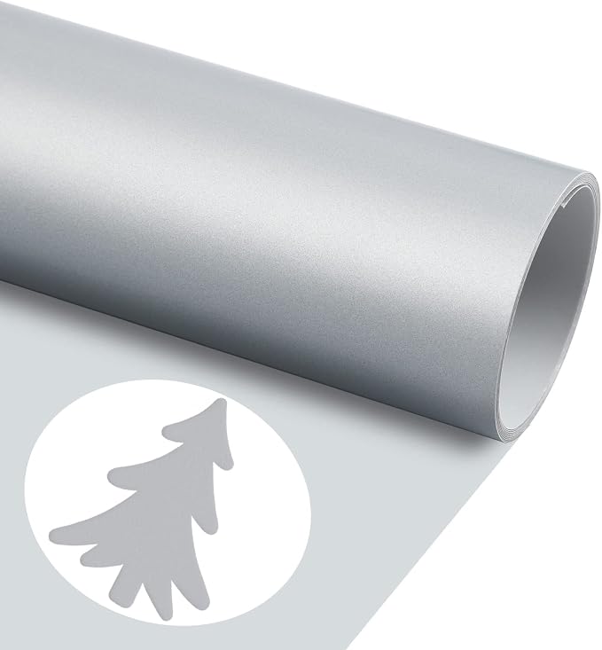 3D Puff Vinyl Heat Transfer Silver by TransWonder