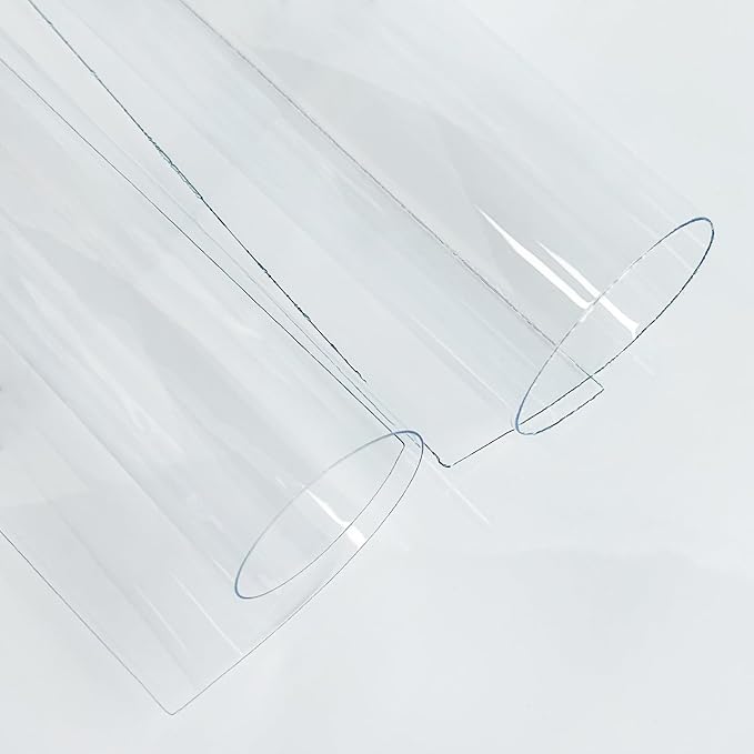 Transparent PVC Faux Leather Sheets, Glossy Waterproof Clear Vinyl Fabric by XHTFauxLeather