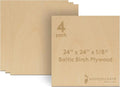 3 mm Baltic Birch Plywood 1/8 x 24 x 24 Inch, Box of 4 B/BB Grade Craft Wood by Woodpeckers