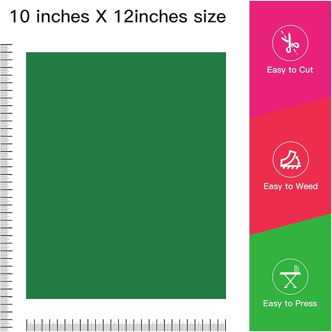 JANDJPACKAGING Green HTV Heat Transfer Vinyl - Image 6