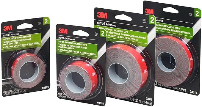 3M Super-Strength Molding Tape, 1/2 in x 15 ft, High Strength Double-Sided - Image 5