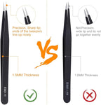 kaverme 3PCS Precision Tweezers Set, Upgraded Anti-Static Stainless Steel of - Image 6