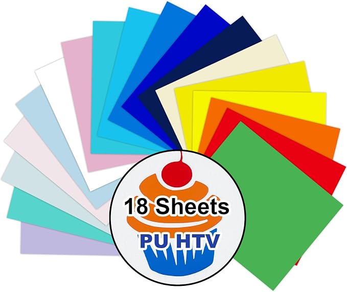 Efuncro- Heat Transfer Vinyl Boho Color Sheets 12" x 10" 18 Pack PU Iron-On - Image 5