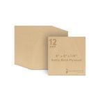 6 mm Baltic Birch Plywood 1/4 x 8 x 8 Inch, Box of 12 B/BB Grade Craft Wood by Woodpeckers