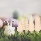 jojofuny Unfinished Wooden Tree Toys 10Pcs Set Small 2.34In DIY Painting Craft - Image 6