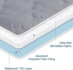 Twin Extra Long Mattress Protector Pad Waterproof Quilted, Breathable & Cooling - Image 3