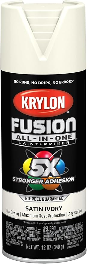 Krylon Fusion All-In-One Satin Spray Paint & Primer, Ivory by Krylon%C2%AE