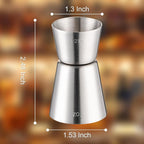 Briout Jigger for Bartending, Flat Edge Silver - Image 3