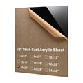 KINLINK 18x24 Plexiglass Sheets 1/8 inch Thick - 3mm Black Cast Acrylic Sheet by KINLINK