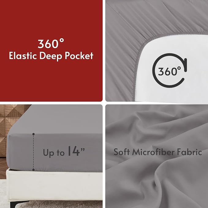 MUXHOMO 5 Pieces Twin Comforter Set, Reversible Bed in a Bag Twin Size - Image 7