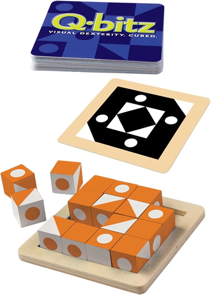 MindWare Q-bitz Solo Visual Puzzle Game, Fast Pattern Matching Logic Game - Image 3