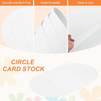 MECCANIXITY 24 Pcs Circle Card Stock, 14.2 Inch Round Cutouts Paper Thick - Image 3