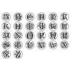 Medieval Initial Alphabet Sealing Wax Stamps, Brass Head Wooden Handle - Image 7