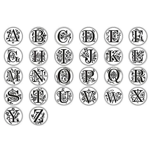 Medieval Initial Alphabet Wax Sealing Stamps, Brass Head Wooden Handle - Image 7