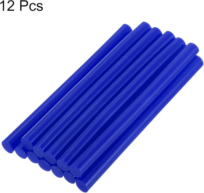 uxcell Mini Hot Glue Sticks for Glue Gun 11mm x 200mm Bright Blue 12pcs - Image 3