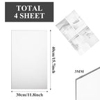 JMIATRY 4PCS Silver Acrylic Mirror Sheets 1/8 Thick, 12 x 16 Inch Silver - Image 2