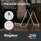 KINGDOM SOLUTIONS MADE IN USA 12-Pack Adjustable White Metal Easels - Image 6
