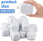 Deekin 100 Pcs Back to School 1.96 Inch White Blank Dice EVA Foam Dice Graffiti - Image 2