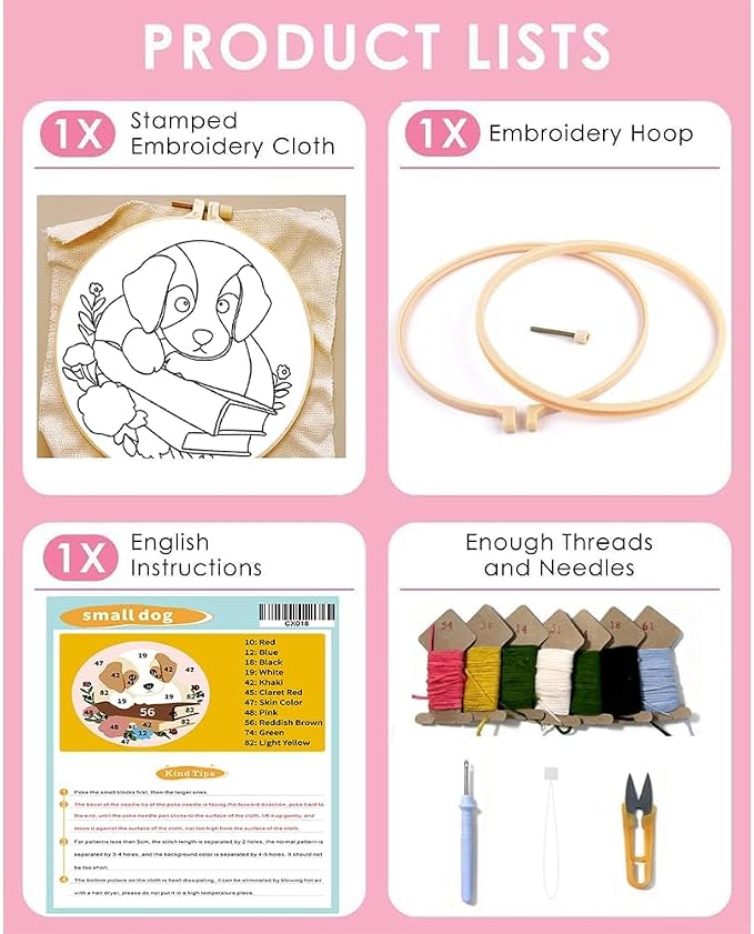 TCDZMYGS Dog Punch Needle Kits, Book Dog Punch Needle Kits - Image 4
