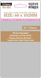 Sleeve Kings Space Alert Compatible Card Sleeves 60x102mm – 60 Micron Thick by SleeveKings