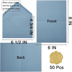 50 Pack Dusty Blue A6 Envelopes - Image 2