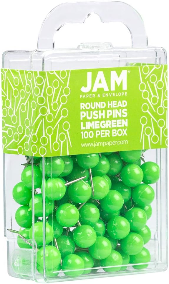 JAM PAPER Colorful Push Pins - Image 2