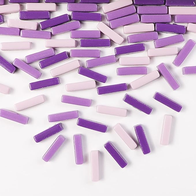 1 LB 5x20mm Glass Strips Mosaic Tiles by BuenoarteMosaicStone