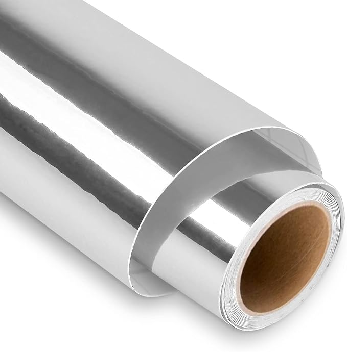 Lya Vinyl Silver Metallic Outdoor Permanent Vinyl Roll by LyaVinyl