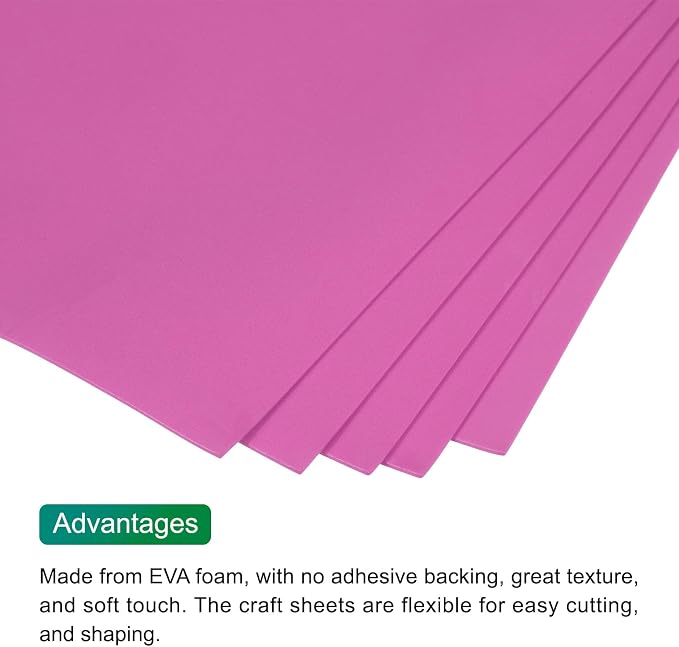 MECCANIXITY EVA Foam Sheets Rose Red 35.4 Inch x 19.7 Inch 2mm Thick Crafts - Image 4