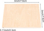 HOIGON 120 PCS 3 x 3 Inch Unfinished Wooden Squares Pieces, Natural Blank Wood - Image 2