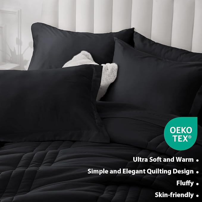 King Comforter Set Black - Image 6