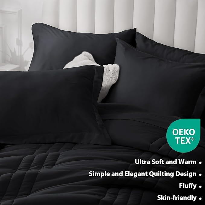 Full Comforter Set Black - Image 6