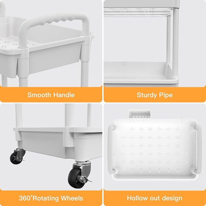 3 Tier Rolling Utility Cart - Image 2