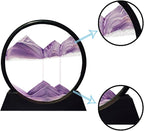 Aoderun Moving Sand Art Picture Round Glass 3D Deep Sea Sandscape in Motion - Image 5