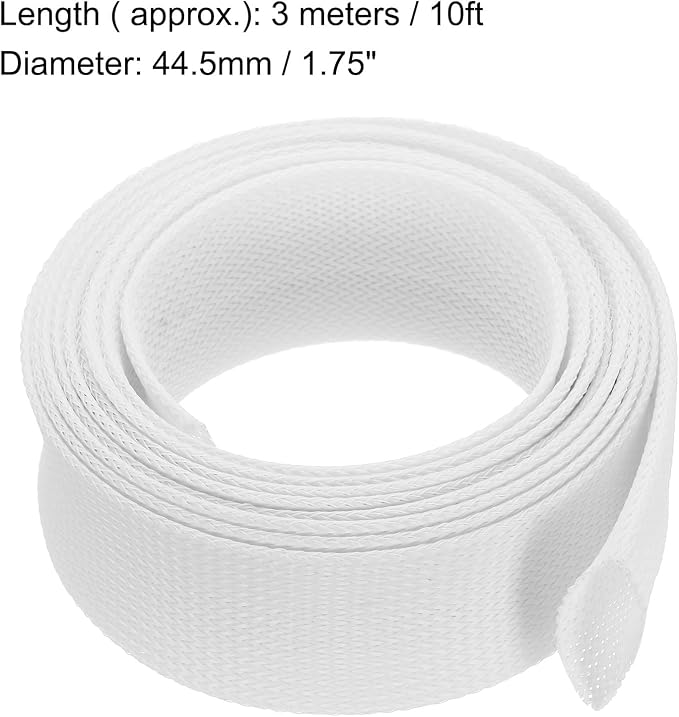 uxcell Expandable Sleeving, 2 3/4-inch 10ft Cable Sleeve - Image 3