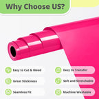 HTVRONT Neon Pink HTV Vinyl Roll - Image 3