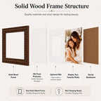 Solid Wood 12x12 Picture Frame Beaded Frame - Image 4