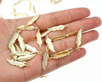 ALIMITOPIA 100pcs Alloy Feather Charms Pendants Easter Angel Wing Feather - Image 3
