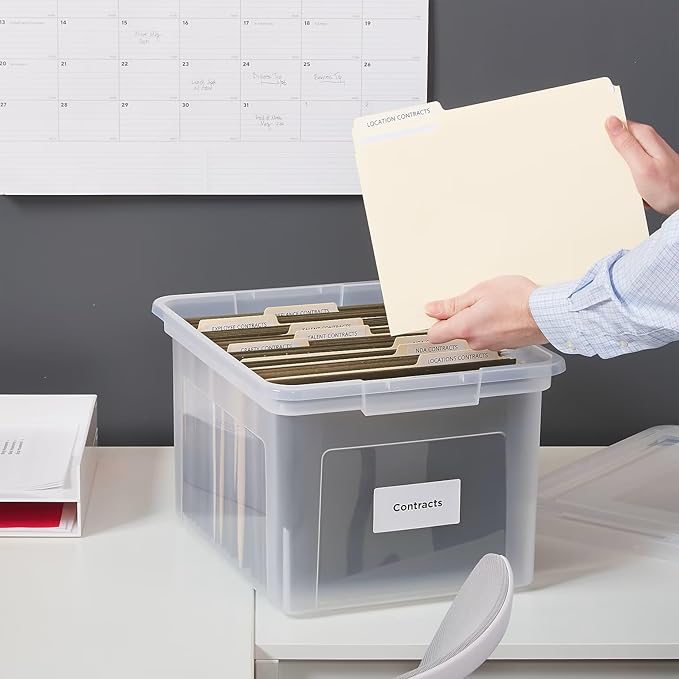 STAPLES Plastic File Box with Snap Lid, Letter/Legal Size - Image 8