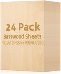 MIVIDE 16 Pack Basswood Sheets 1/8 inch, 16.5"x11.8"x1/8" Craft Plywood Sheets by MIVIDE
