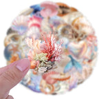Seashell Stickers, Waterproof Glittering Aesthetic Stickers - Image 2