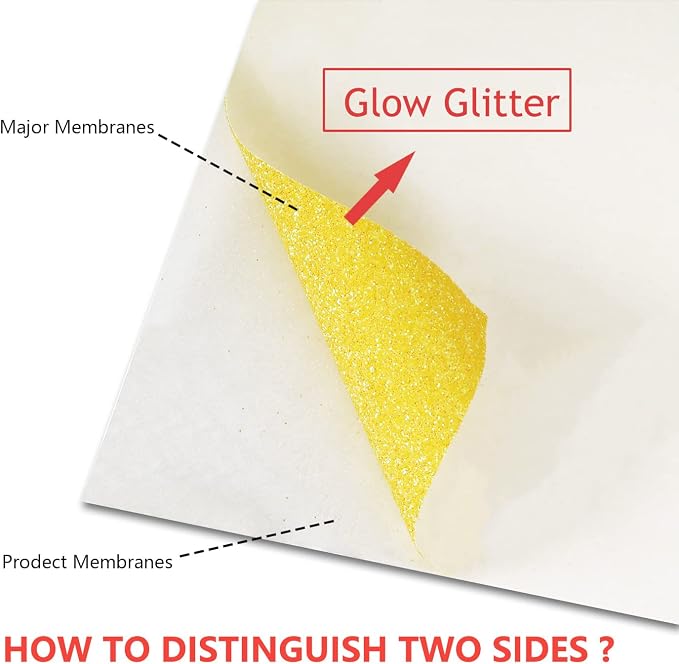 guangyintong Heat Transfer Vinyl Glow Glitter HTV Rolls, Glitter HTV Vinyl - Image 2