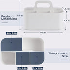 Multiuse Caddy Organizer with Handle, Portable Divided Plastic Tote Bin - Image 5